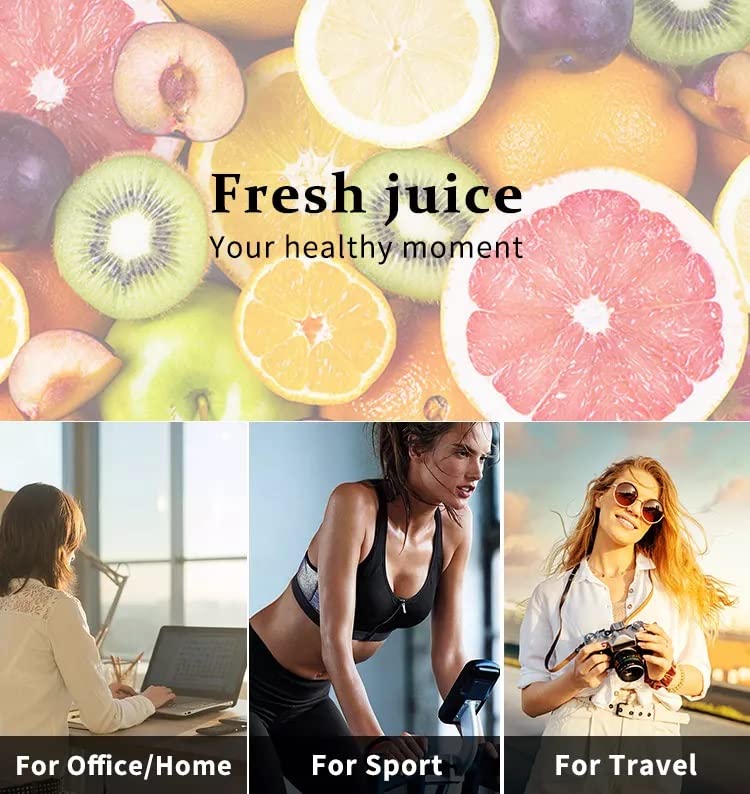 Mini Juicer Blender Bottle - Portable Juicer Machine, USB Rechargeable Juice Maker for Juices, Shakes and Smoothies. (Pink)